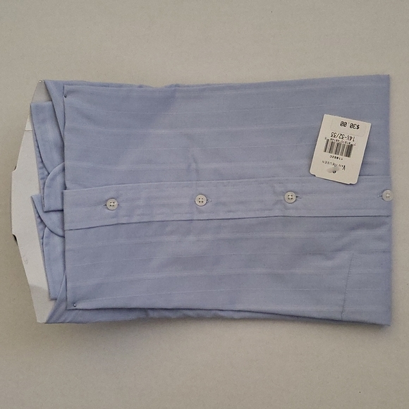 NWT Van Heusen Satin Stripe Dress Shirt - Picture 2 of 3